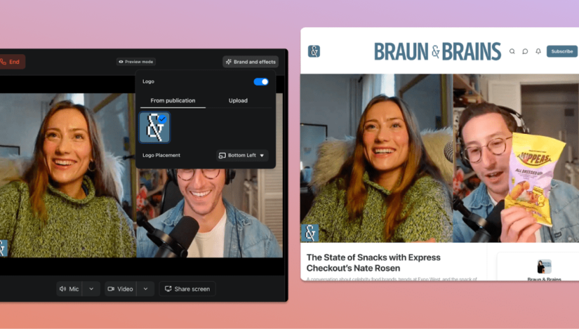 Substack introduces an integrated recording studio
