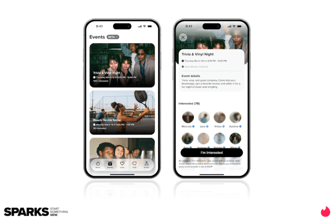 Tinder seeks to attract individuals back to online dating through real-life events and virtual speed dating.