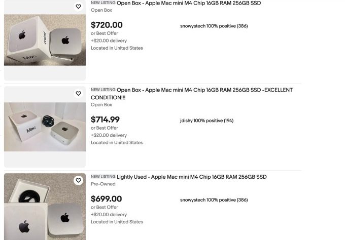 Marked-up Mac minis inundate eBay due to shortages caused by AI