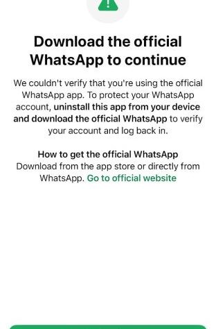 WhatsApp alerts numerous users who downloaded a counterfeit application created by a government spyware developer.