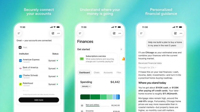 OpenAI introduces ChatGPT for personal finance, enabling users to link their bank accounts.