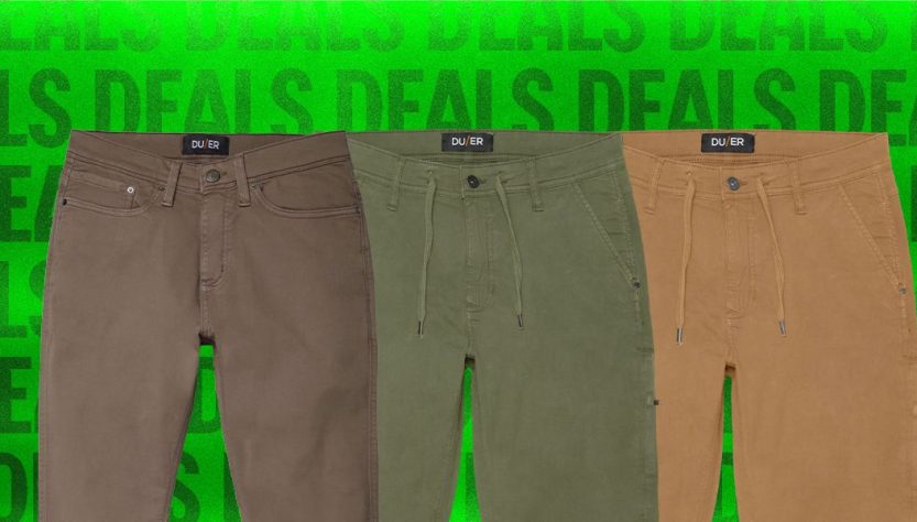 Duer’s Multipurpose Trousers Available at Discount This Weekend