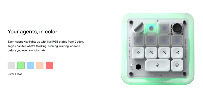 In the midst of a legal dispute over hardware, OpenAI launches a $230 keyboard designed for Codex.